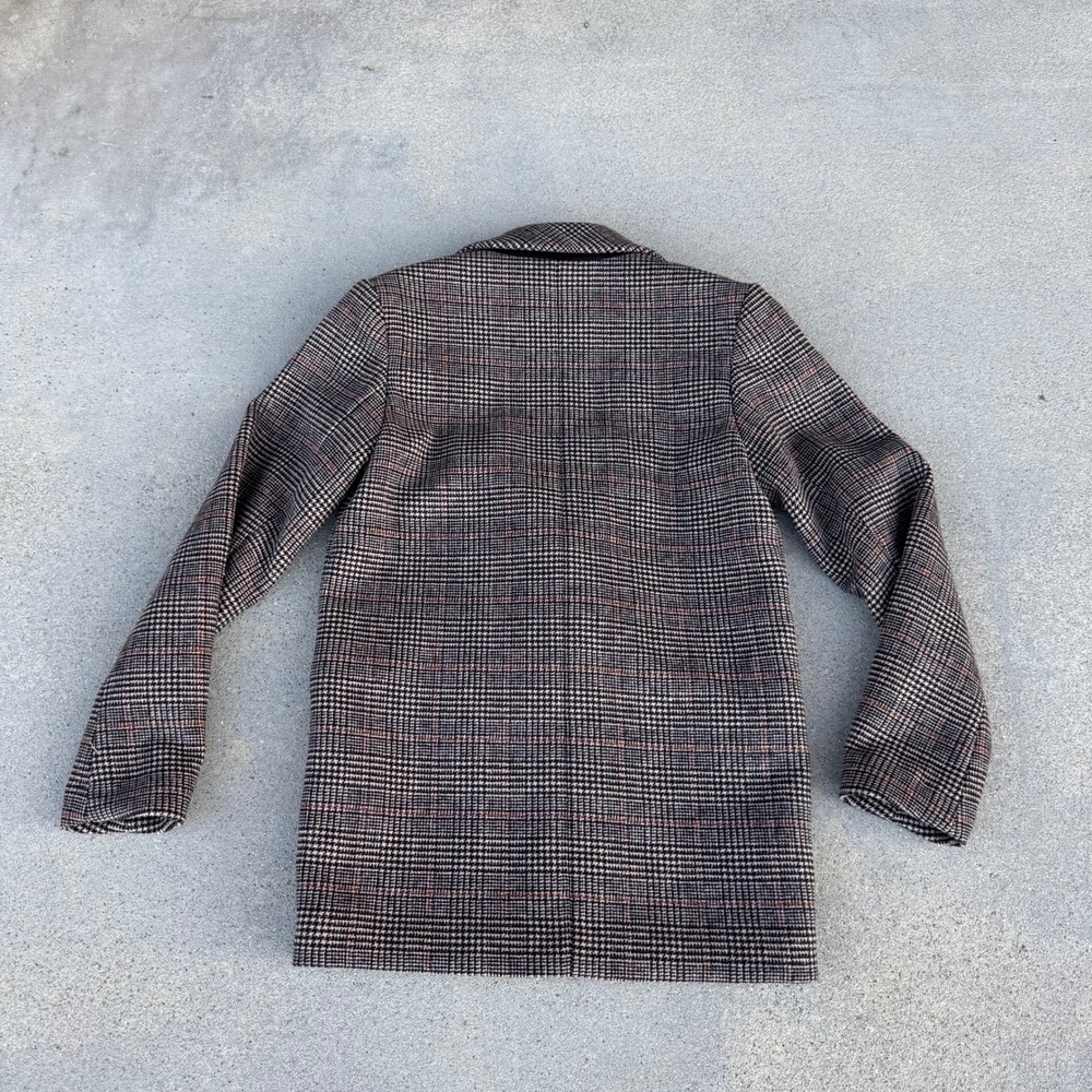 Abercrombie & Fitch Brown Plaid Wool Blend Blazer Jacket XXSP Petite - Picture 7 of 7
